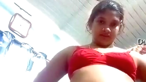 Today Exclusive- Sexy Desi Bhabhi Strip Her Cloths And Showing Boobs And Pussy 1