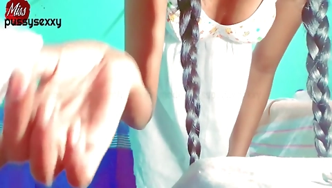 Sri Lankan Stepsister With Under Skirt