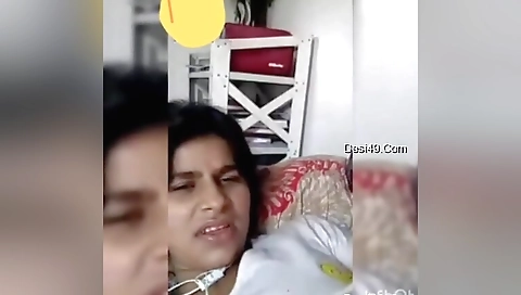 Today Exclusive- Horny Desi Girl Showing Her Boobs And Wet Pussy On Video Call 1