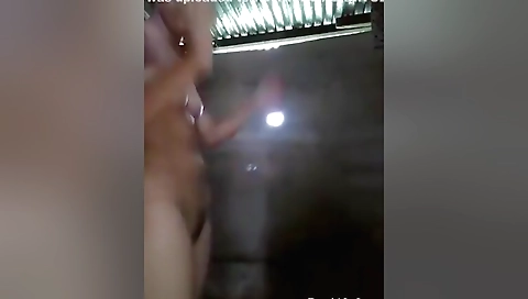 Cute Indian Girl Bathing Selfie