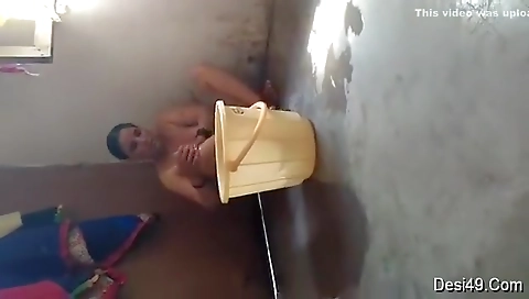 Exclusive- Indian Wife Bathing Capture By Hubby