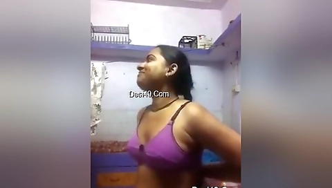 Today Exclusive- Desi Village Girl Strip Her Cloths And Showing Her Big Boobs