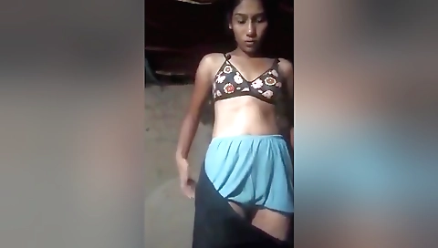 Today Exclusive- Desi Village Girl Showing Her Boobs And Pussy On Video Call 1