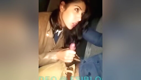 Hot And Sexy Delhi Girlfriend In Car