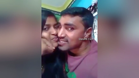 Desi Indian Couple Kissing