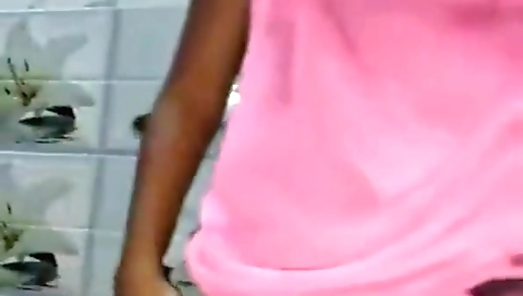 Indian College teen 18+ In A Striped Skirt