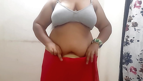 Desi Indian Naughty Horny Wife Saree Show Stripping 1