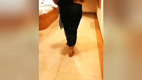 Huge Boobs In Indian Chubby Girlfriend Walks In Slow Motion Sensual Showing Her Huge Cleavage
