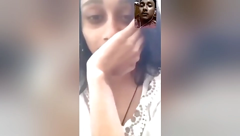 Cute Desi Girl Shows Her Boobs To Lover On Video Call