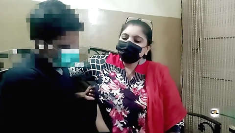 Lusti Pakistani Boss Playing His Secretarys Big Boobs