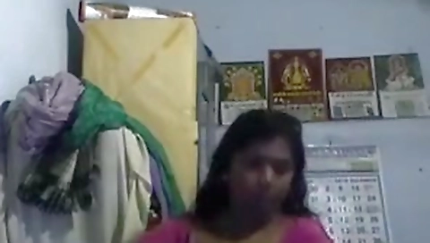Exclusive- Desi Tamil Bhabhi Wearing Cloths