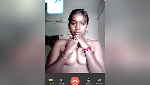 Desi Village Girl Shows Boobs To Lover On Vc