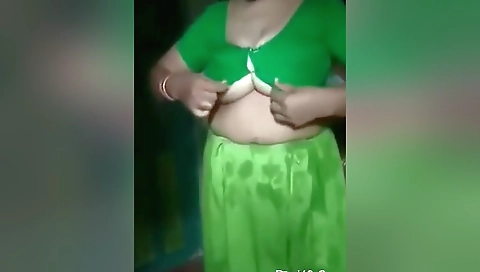 Today Exclusive- Desi Boudi Wearing Cloths After Bathing
