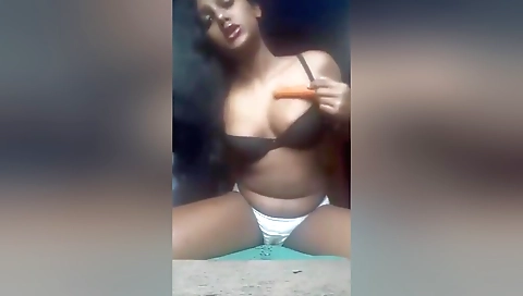 Today Exclusive- Horny Desi Girl Enjoy With Carrot 2