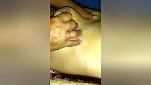 Today Exclusive- Sexy Wife Boobs Pressing By Hubby