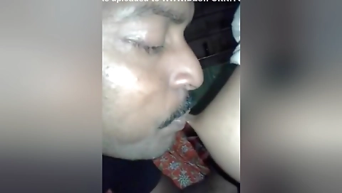 Today Exclusive- Desi Boudi Boobs Sucking And Handjob